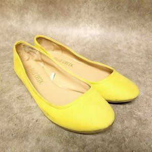 yellow flats size 8
